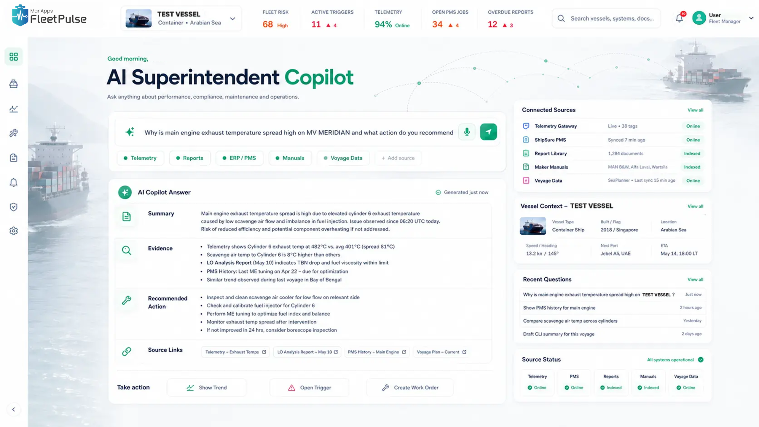 AI Copilot FleetPulse dashboard